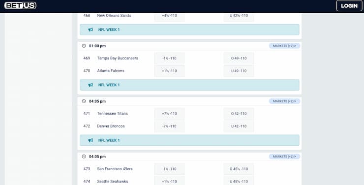 User perusing bets on BetUS, one of the best AL online sportsbooks.